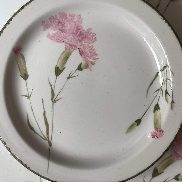 Stonehenge Midwinter Invitation Pink Carnation Plates (Set of 5) - England - Picture 3 of 9